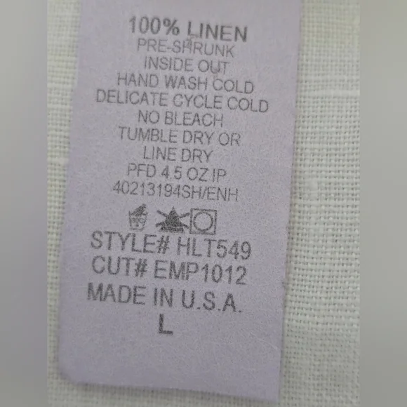 Match Point Linen Mini Dress Tunic Cover-Up USA Made Coastal Minimalist L - Picture 11 of 12